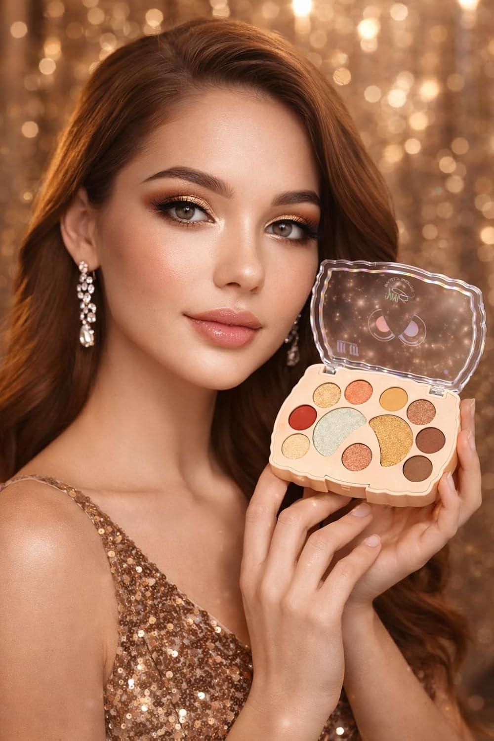 Eyeshadow Palette Shimmer & Glitter Shades (Pack of 1)